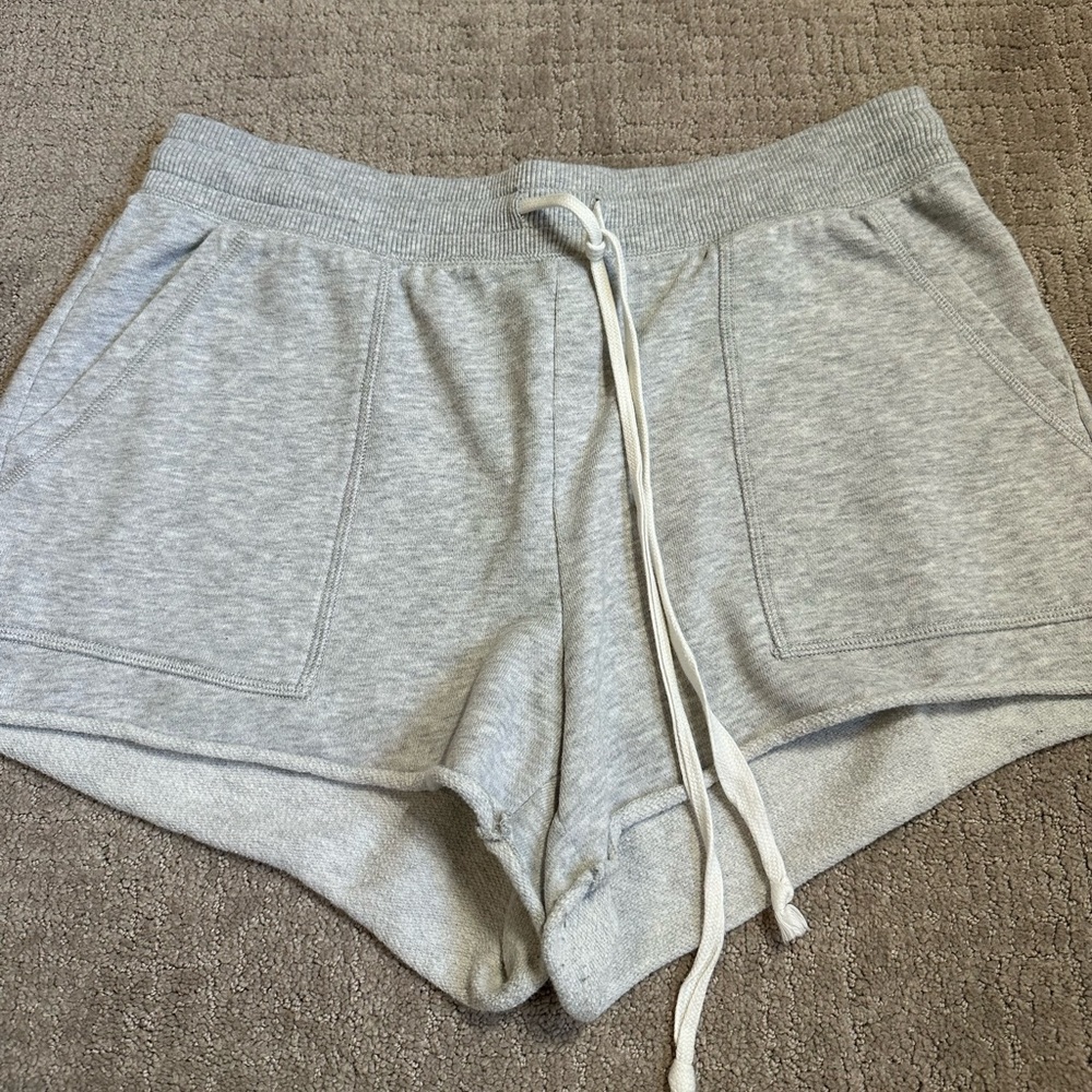 Aerie Gray Drawstring Sweat Shorts